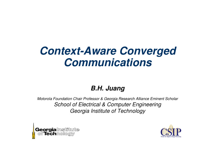 context aware converged communications