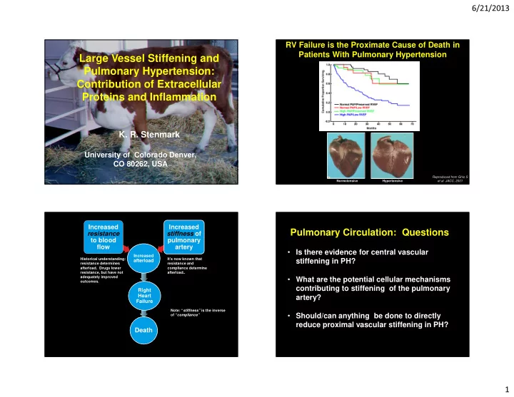 large vessel stiffening and pulmonary hypertension