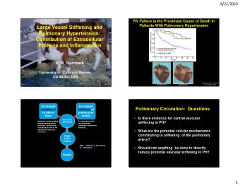 Large Vessel Stiffening and  Pulmonary Hypertension:  Contribution of Extracellular  Proteins and
