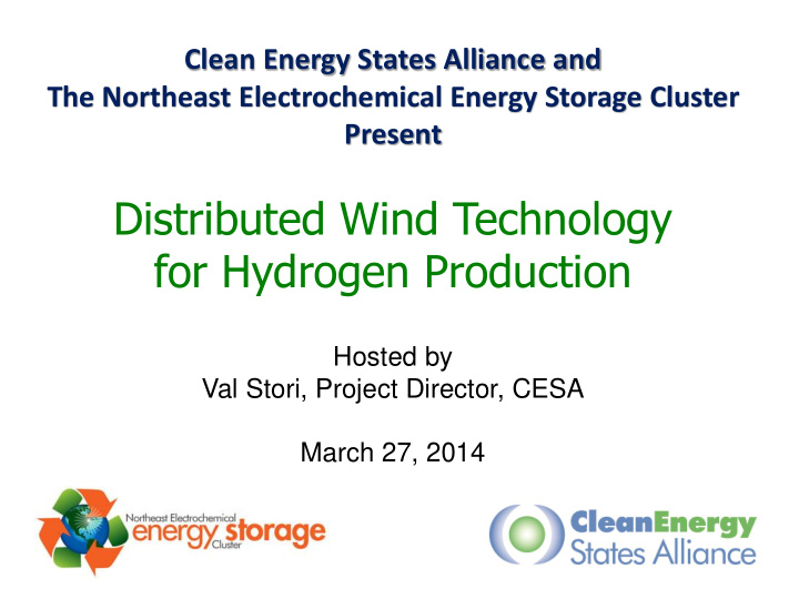 distributed wind technology for hydrogen production