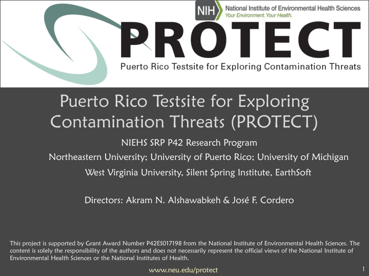 puerto rico t estsite for exploring contamination threats