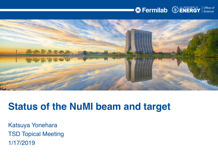 status of the numi beam and target