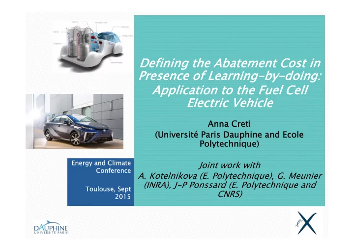 defining the abatement cost in defining the abatement