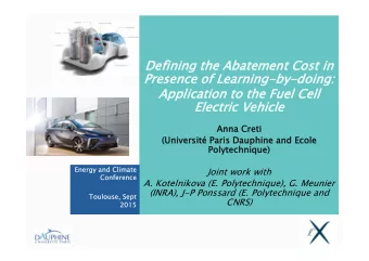 Defining the Abatement Cost in  Defining the Abatement Cost in  Presence of Learning-by-doing:
