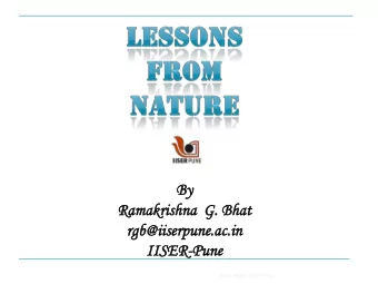 rgb@i  @iiserpu  serpune.a  ne.ac.in  c.in  II  IISER  ER-Pune  Pune  Prof. RGB, IISER Pune
