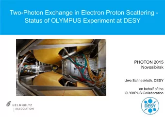 Outline &gt; Introduction and Motivation &gt; Overview of the Experiment &gt; Schedule &gt; Data