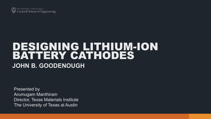 designing lithium ion battery cathodes