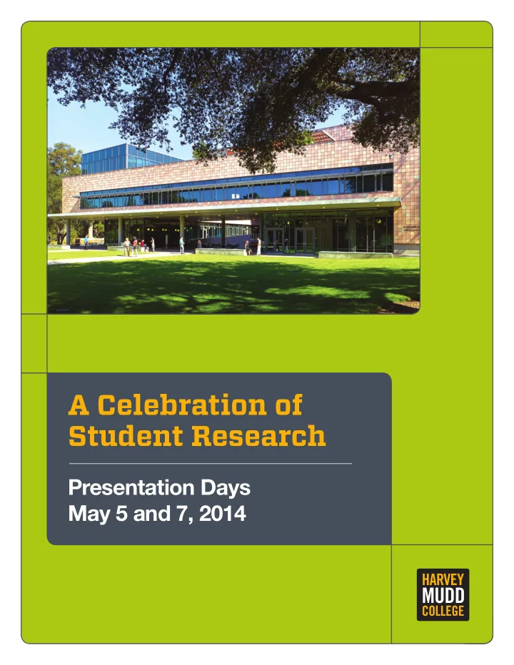 a celebration of student research