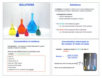 (      ) parts per million (ppm) molarity has units of moles per liter  L parts per billion (ppb)