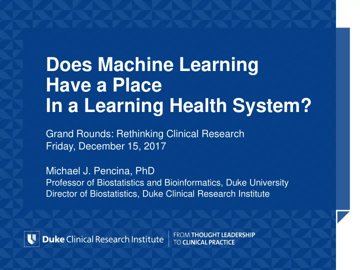 does machine learning