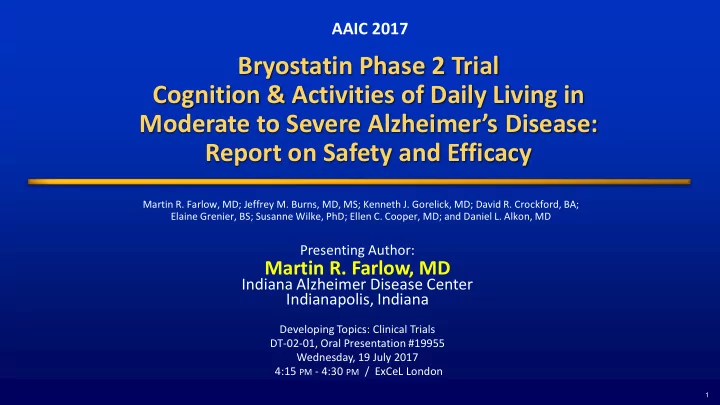cognition amp activities of daily living in