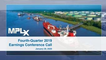 Fourth-Quarter 2019  Earnings Conference Call  January 29, 2020 Forward  Looking Statements This