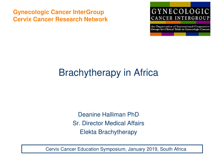 brachytherapy in africa