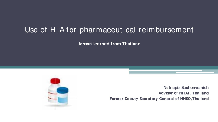 use of hta for pharmaceutical reimbursement