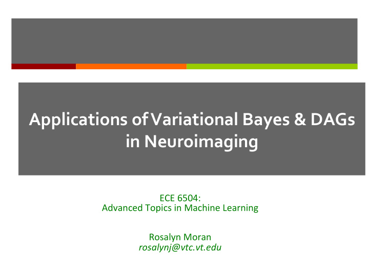applications of variational bayes dags