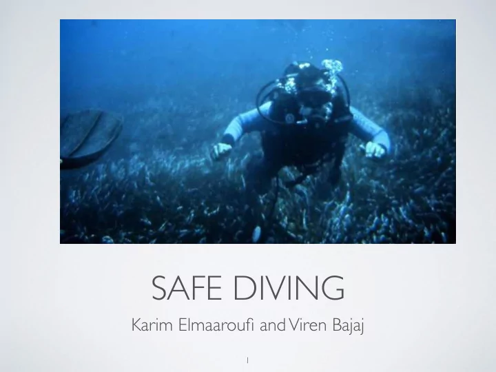 safe diving
