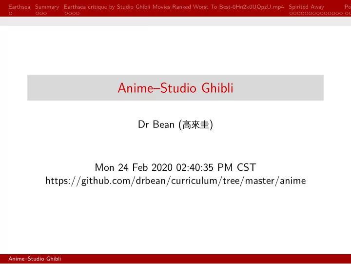 anime studio ghibli
