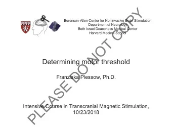 Y  P  O  Berenson-Allen Center for Noninvasive Brain Stimulation  Department of Neurology  C  Beth