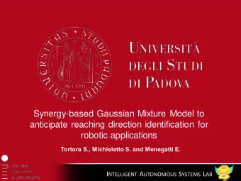 Synergy-based Gaussian Mixture Model to  anticipate reaching direction identification for  robotic