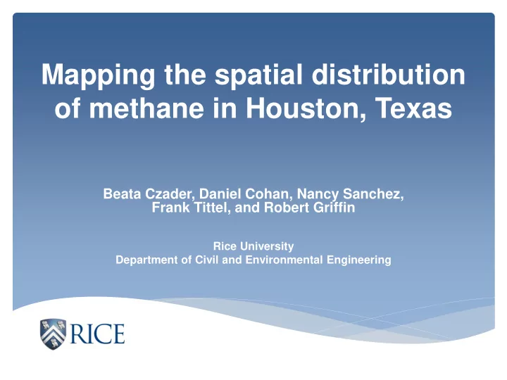 of methane in houston texas