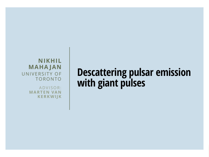 descattering pulsar emission