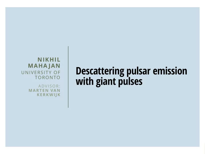 descattering pulsar emission