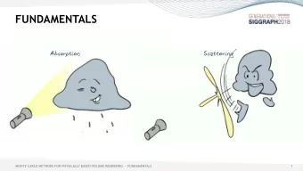 FUNDAMENTALS  Absorption  Scattering  MONTE CARLO METHODS FOR PHYSICALLY BASED VOLUME RENDERING