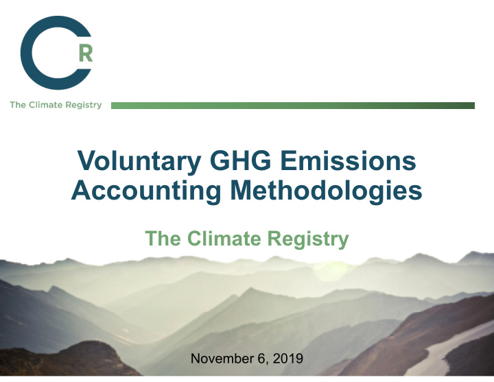 voluntary ghg emissions accounting methodologies