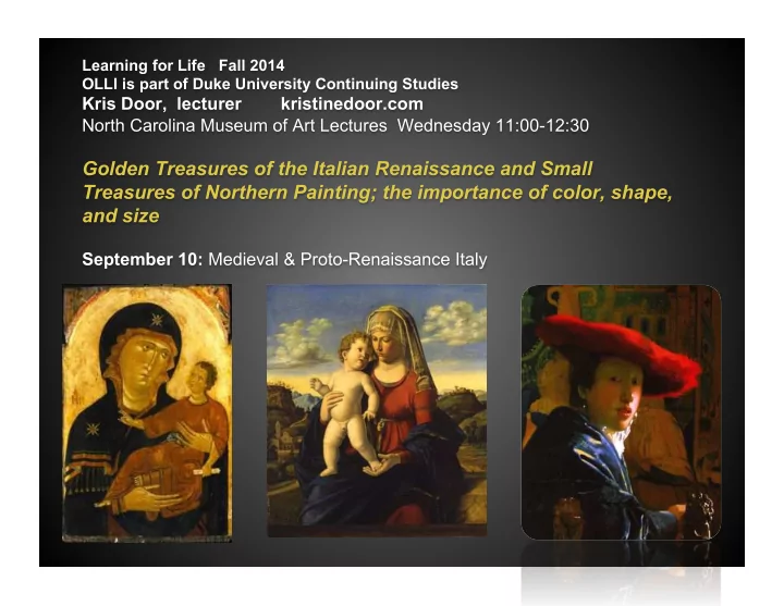 golden treasures of the italian renaissance and small