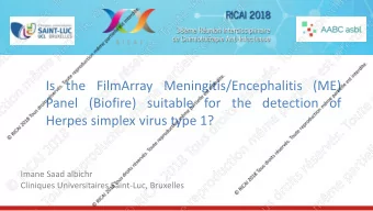 Is the FilmArray Meningitis/Encephalitis (ME)  Panel (Biofire) suitable for the detection of