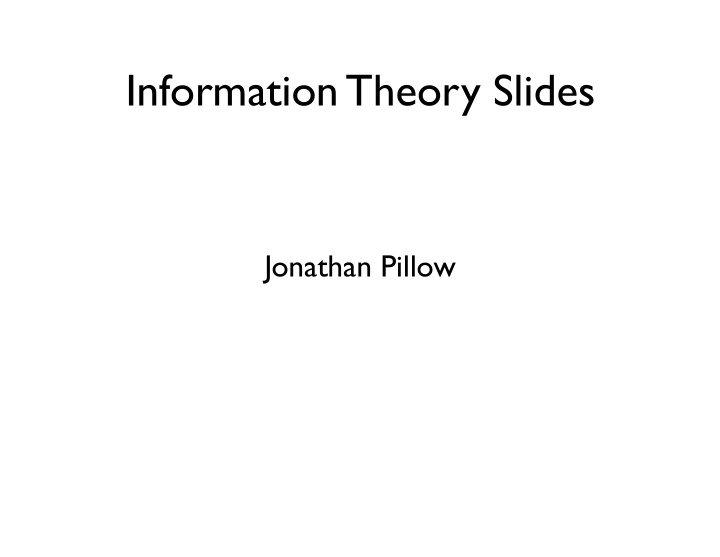 information theory slides