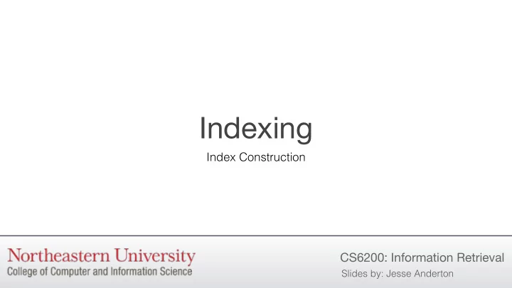 indexing