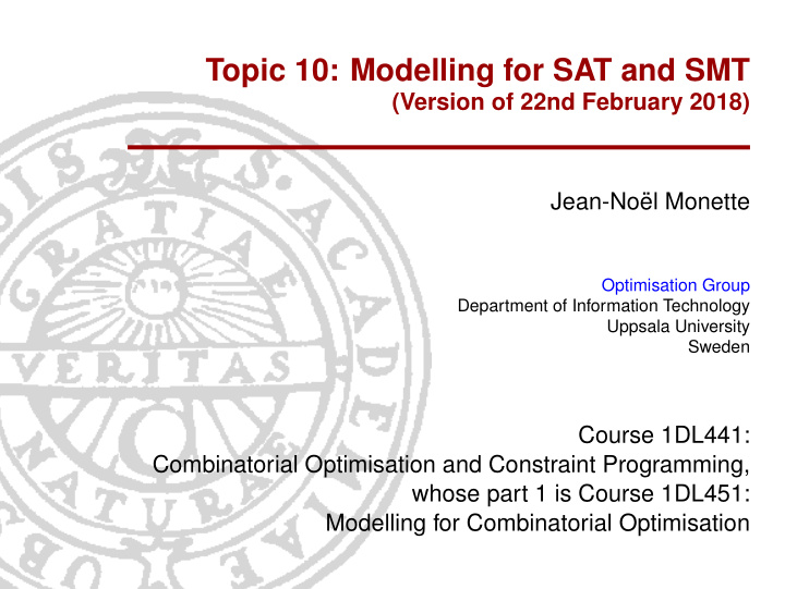 topic 10 modelling for sat and smt