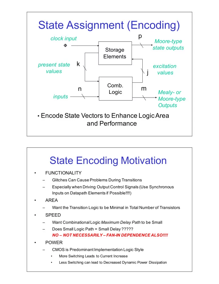 state assignment encoding