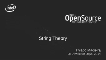 String Theory  String Theory  Thiago Macieira  Thiago Macieira  Qt Developer Days  2014  Qt