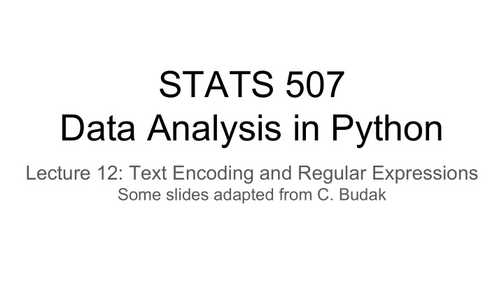 stats 507 data analysis in python