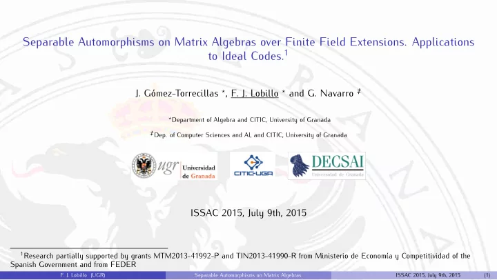separable automorphisms on matrix algebras over finite