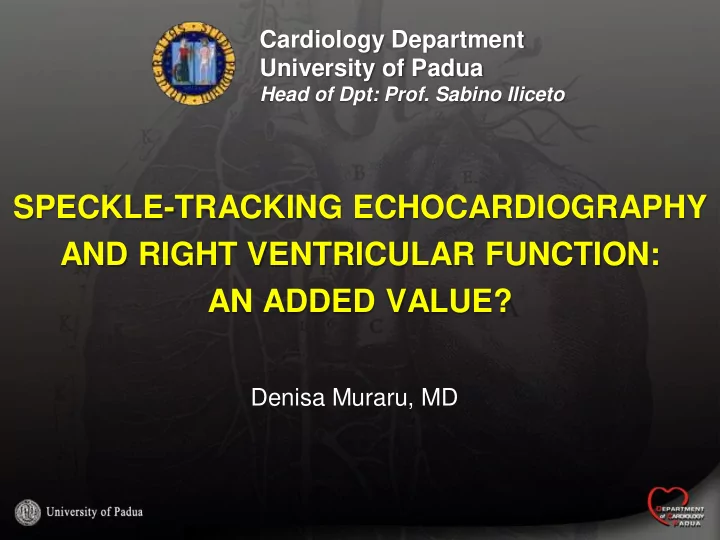 and right ventricular function an added value