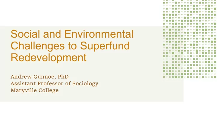 social and environmental
