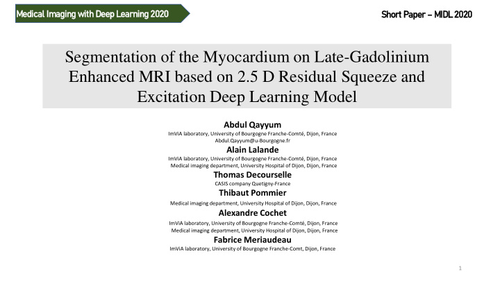excitation deep learning model