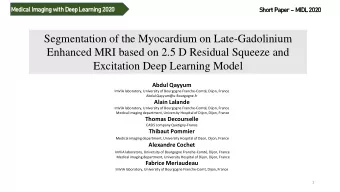Excitation Deep Learning Model  Abdul Qayyum  ImViA laboratory, University of Bourgogne