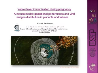 antigen  igen distri  stribu  bution  ion in placen  acenta  ta and  d fetuse  ses  Estela