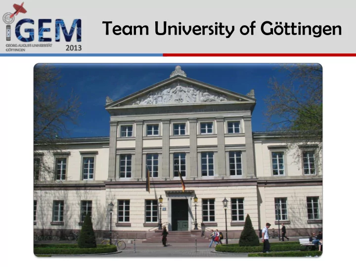 team university of g ttingen team university of g ttingen