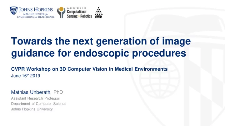 towards the next generation of image guidance for
