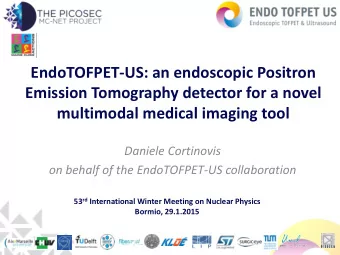 EndoTOFPET-US: an endoscopic Positron  Emission Tomography detector for a novel  multimodal medical