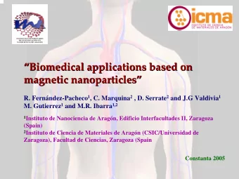 Biomedical applications based on Biomedical applications based on   magnetic nanoparticles