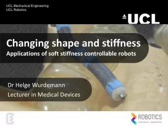 Changing shape and stiffness  Applications of soft stiffness controllable robots  Dr Helge