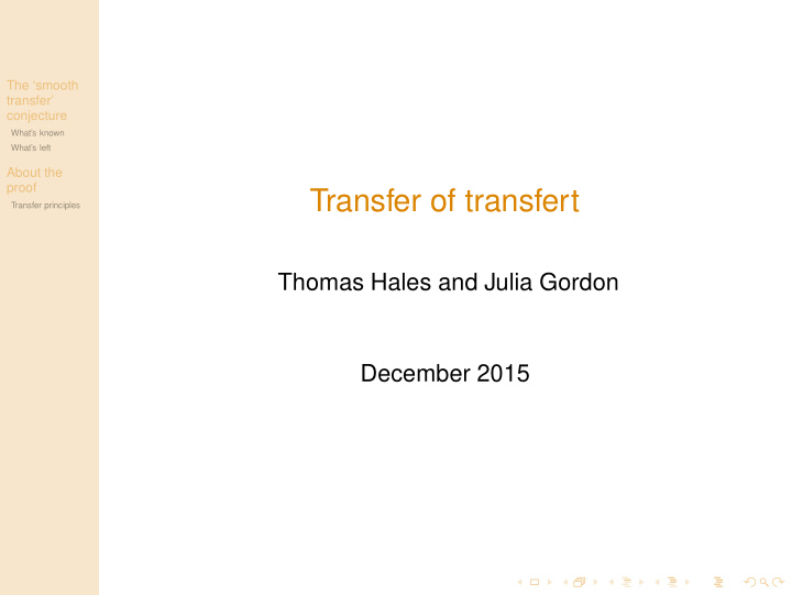 transfer of transfert