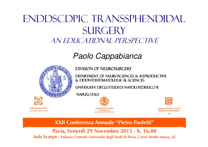 endoscopic transsphenoidal sur ger y