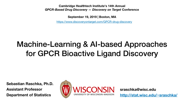 machine learning ai based approaches for gpcr bioactive